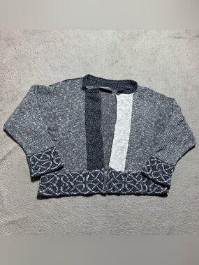 Bill Baber Sweater Womens M/L Cardigan Handmade Scotland Open Front Knit Top